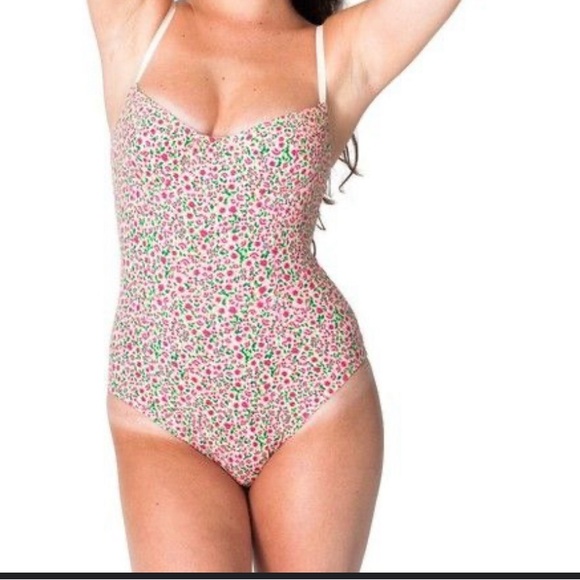 AMERICAN APPAREL FLORAL BODYSUIT - SIZE SMALL - Picture 2 of 8